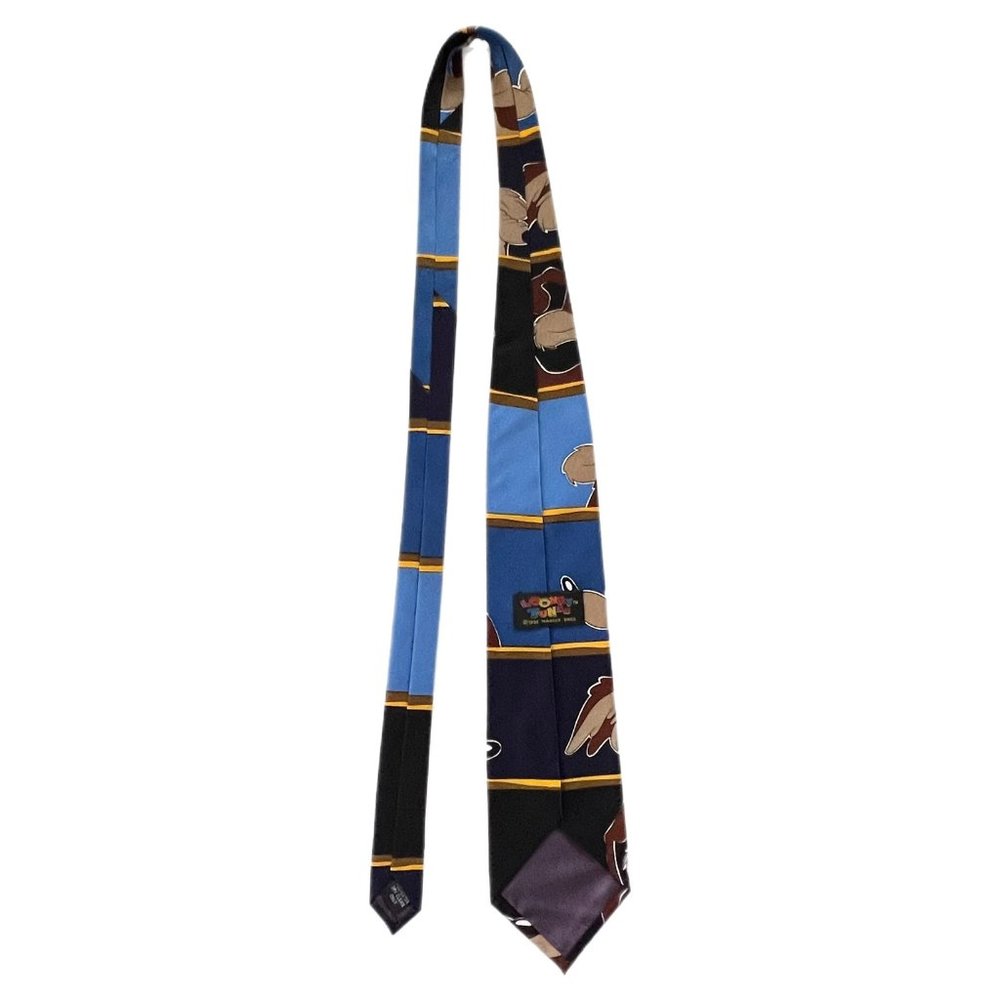 Vintage 1998 Warner Bros Looney Tunes Wile E. Coyote Printed Men’s Necktie - Picture 4 of 7